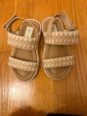 C&C California Kids Tan Woven Strap Sandals